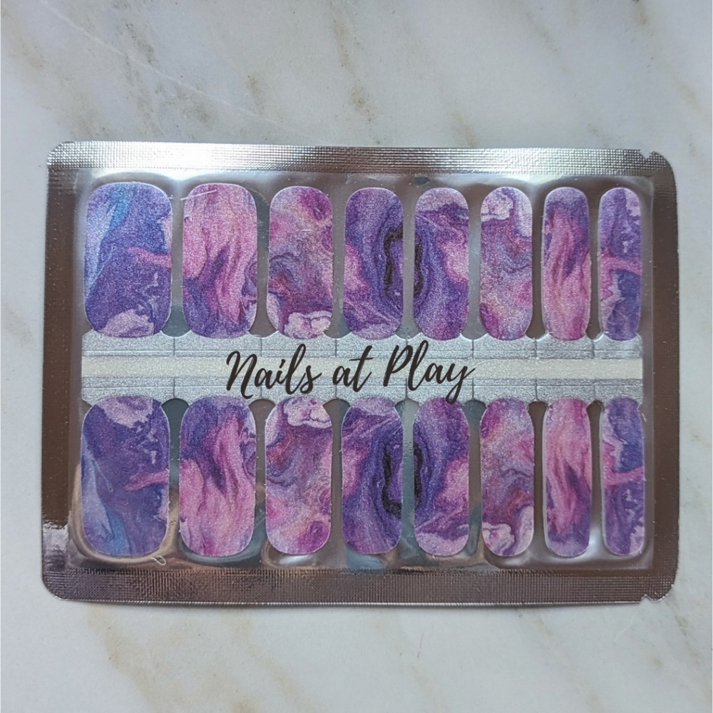 5 for $15 Nail Wraps- Purple Marble